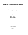 Cover page: A Comparison of Strategies for Data Storage Reduction in Location-Allocation Problems (95-4)