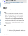 Cover page: Satellite DNAs and human sex chromosome variation.