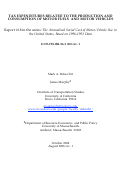 Cover page: Tax Expenditures Related to the Production and Consumption of Motor Fuels and Motor Vehicles: Report #18 in the Series: The Annualized Social Cost of Motor-Vehicle Use in the United States, Based on 1990-1991 Data. Rev. 1