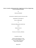 Cover page: Context, Causality, and Information Flow: Implications for Privacy Engineering, Security, and Data Economics