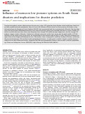 Cover page: Influence of monsoon low pressure systems on South Asian disasters and implications for disaster prediction