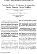 Cover page: Predicting Resource Requirement in Intermediate Palomar Transient Factory Workflow