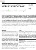 Cover page: Proning in Non-Intubated (PINI) in Times of COVID-19: Case Series and a Review