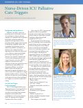 Cover page of Thornton ICU Unit Council: Nurse-Driven ICU Palliative Care Triggers