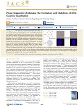 Cover page: Phase Separation Modulates the Formation and Stabilities of DNA Guanine Quadruplex.