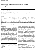 Cover page: Identification and analysis of U5 snRNA variants in Drosophila