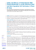 Cover page: Safety and Efficacy of Pembrolizumab With Chemoradiotherapy in Locally Advanced Head and Neck Squamous Cell Carcinoma: A Phase IB Study.