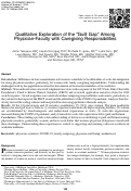 Cover page: Qualitative Exploration of the Guilt Gap Among Physician-Faculty with Caregiving Responsibilities.