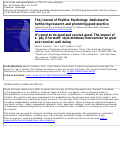 Cover page: It’s good to do good and receive good: The impact of a ‘pay it forward’ style kindness intervention on giver and receiver well-being