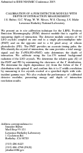 Cover page: Calibration of a PEM detector module with depth of interaction measurement