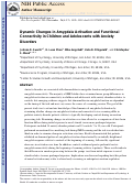 Cover page: Dynamic changes in amygdala activation and functional connectivity in children and adolescents with anxiety disorders