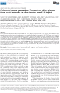 Cover page: Colorectal cancer prevention: Perspectives of key players from social networks in a low-income rural US region