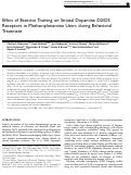 Cover page: Effect of Exercise Training on Striatal Dopamine D2/D3 Receptors in Methamphetamine Users during Behavioral Treatment.