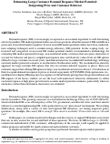 Cover page: Estimating Large-Customer Demand Response Market Potential: Integrating Price and Customer 
Behavior