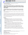 Cover page: Characteristics and Outcomes for Secondary Breast Cancer in Childhood, Adolescent, and Young Adult Cancer Survivors Treated with Radiation