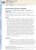 Cover page: Albumin testing in urine using a smart-phone