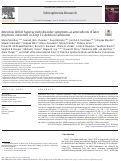 Cover page: Attention deficit hyperactivity disorder symptoms as antecedents of later psychotic outcomes in 22q11.2 deletion syndrome