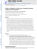 Cover page: Patterns of Utilization and Outcomes of Inpatient Psychiatric Treatment in Asian Americans