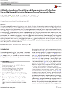 Cover page: A Multilevel Analysis of Social Network Characteristics and Technology Use on HIV Risk and Protective Behaviors Among Transgender Women