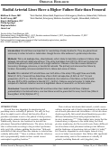 Cover page: Radial Arterial Lines Have a Higher Failure Rate than Femoral