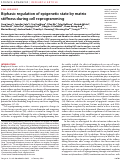 Cover page: Biphasic regulation of epigenetic state by matrix stiffness during cell reprogramming