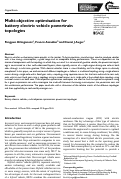 Cover page: Multi-objective optimisation for battery electric vehicle powertrain topologies