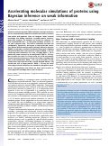 Cover page: Accelerating molecular simulations of proteins using Bayesian inference on weak information