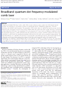 Cover page: Broadband quantum-dot frequency-modulated comb laser.