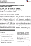 Cover page: Drosophila suzukii population response to environment and management strategies