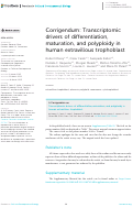 Cover page: Corrigendum: Transcriptomic drivers of differentiation, maturation, and polyploidy in human extravillous trophoblast