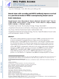 Cover page: Neural Stem Cells Secreting Anti-HER2 Antibody Improve Survival in a Preclinical Model of HER2 Overexpressing Breast Cancer Brain Metastases.