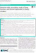 Cover page: Genome-wide association study of lung function and clinical implication in heavy smokers