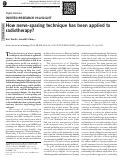 Cover page: How nerve-sparing technique has been applied to radiotherapy?
