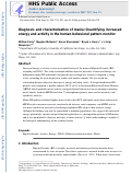 Cover page: Diagnosis and characterization of mania: Quantifying increased energy and activity in the human behavioral pattern monitor