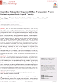 Cover page: Guanidine Riboswitch-Regulated Efflux Transporters Protect Bacteria against Ionic Liquid Toxicity.