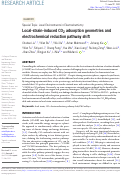 Cover page: Local-strain-induced CO2 adsorption geometries and electrochemical reduction pathway shift.