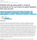 Cover page: Multimodal imaging guides surgical management in a preclinical spinal implant infection model