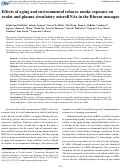 Cover page: Effects of aging and environmental tobacco smoke exposure on ocular and plasma circulatory microRNAs in the Rhesus macaque.