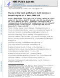 Cover page: Physical activity trends and metabolic health outcomes in people living with HIV in the US, 2008–2015