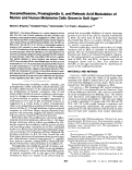 Cover page: Dexamethasone, prostaglandin A, and retinoic acid modulation of murine and human melanoma cells grown in soft agar.
