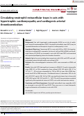 Cover page: Circulating neutrophil extracellular traps in cats with hypertrophic cardiomyopathy and cardiogenic arterial thromboembolism