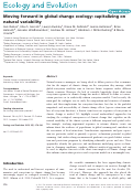 Cover page: Moving forward in global‐change ecology: capitalizing on natural variability