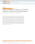 Cover page: Carbon sequestration during core formation implied by complex carbon polymerization