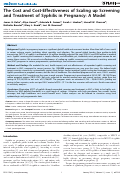 Cover page: The cost and cost-effectiveness of scaling up screening and treatment of syphilis in pregnancy: a model.