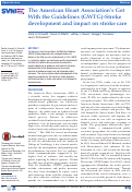 Cover page: The American Heart Association’s Get With the Guidelines (GWTG)-Stroke development and impact on stroke care