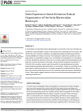 Cover page: Gene Expression Noise Enhances Robust Organization of the Early Mammalian Blastocyst