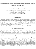 Cover page: Comparison of Wavelet Image Coders Using the Picture Quality Scale (PQS)