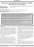 Cover page: Point-of-care Ultrasound Detection of Cataract in a Patient with Vision Loss: A Case Report