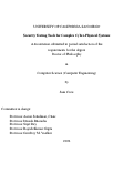 Cover page: Security Testing Tools for Complex Cyber-Physical Systems