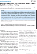 Cover page: Preferential Biological Processes in the Human Limbus by Differential Gene Profiling